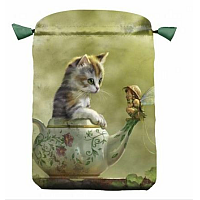 Fantasy Cats Satin Bag / Dice bag
