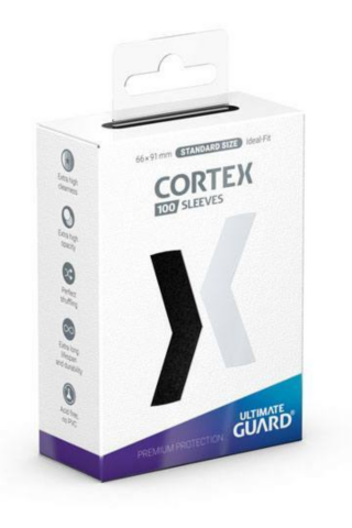 Ultimate Guard Cortex Sleeves Standard Size Black (100)_boxshot