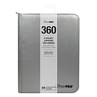 UP 12-Pocket Zippered PRO-Binder - Silver with Fire resistant material