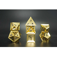 A Role Playing Dice Set: Metallic - Folded in corners - Gold