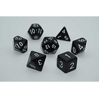 A Role Playing Dice Set: Black white numbers