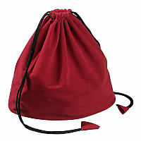 Velvet fabric bag, red (4636)