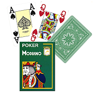 Modiano Poker 4 Jumbo Index Plastic cards (dark green)