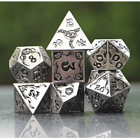 Nickel Metal Dice for Call of Cthulhu DND Dice Set