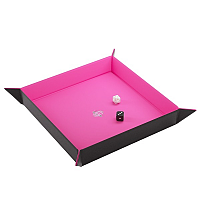 Gamegenic - Magnetic Dice Tray Square: Black / Pink
