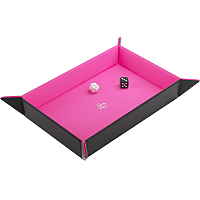 Gamegenic - Magnetic Dice Tray Rectangular: Black / Pink