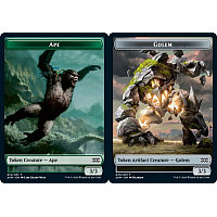 Ape // Golem (Foil) [Token]