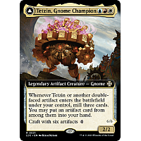 Tetzin, Gnome Champion // The Golden-Gear Colossus (Foil) (Extended Art)