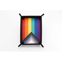 Pride Fold Up Velvet Dice Tray Rainbow Flag