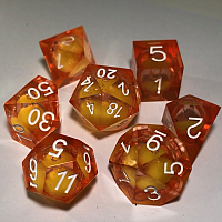 A Role Playing Dice Set: Liquid Sharp Edge - Sunburst