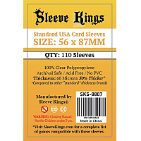 56x87mm Standard USA Card Sleeves 60 Microns (110)