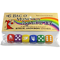 +6 Bag o' Munchkin Rainbow D6