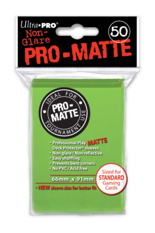 50ct Pro-Matte Lime Green Standard Deck Protectors_boxshot
