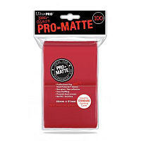 UP - Standard Deck Protector - PRO-Matte Red (100 Sleeves)