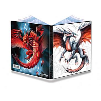 4-Pocket Black & Demon Dragons Portfolio for small sized cards