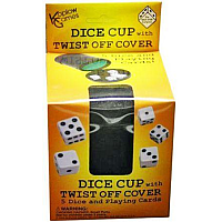 Koplow Dice Cup Twist Off Cover (with Dice and Cards)