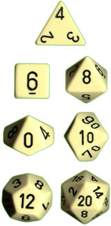 Ivory w/Black Opaque - 7 die set (Chessex)_boxshot