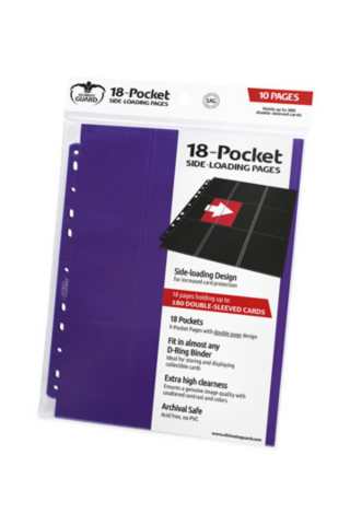 Ultimate Guard 18-Pocket Pages Side-Loading Purple (10)_boxshot