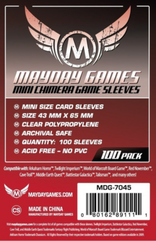 Mayday Games Card Sleeves - Mini Chimera Card Sleeves (43x65mm)_boxshot