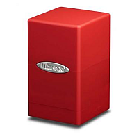 Red Satin Tower Deck Box