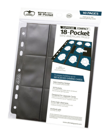 Ultimate Guard 18-Pocket Compact Pages Mini American Black_boxshot
