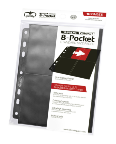 Ultimate Guard 8-Pocket Compact Pages Side-Loading Black (10)_boxshot