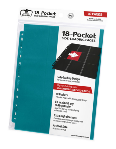 Ultimate Guard 18-Pocket Pages Side-Loading Blue (10)_boxshot