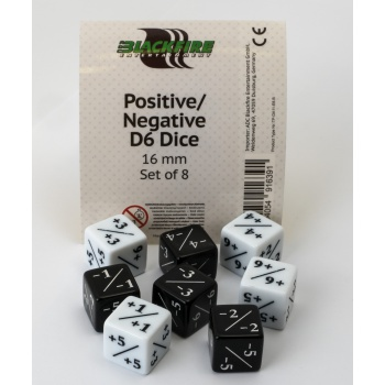 Positive/Negative D6 Dice - Set of 8_boxshot