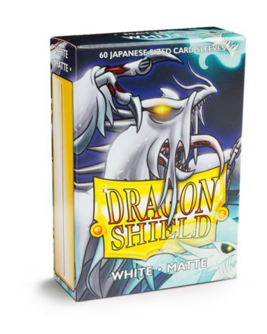 Dragon Shield Small Sleeves - Japanese Matte White (60 Sleeves)_boxshot