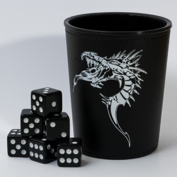 Blackfire Dice - Dice Cup - Black /w Dragon Emblem_boxshot