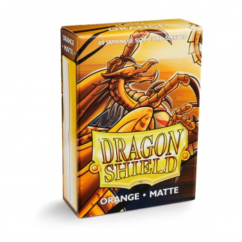 Dragon Shield Small Sleeves - Japanese Matte Orange (60 Sleeves)_boxshot