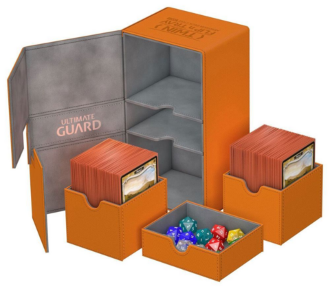 Ultimate Guard Twin Flip´n´Tray Deck Case 200+ Standard Size XenoSkin Orange_boxshot