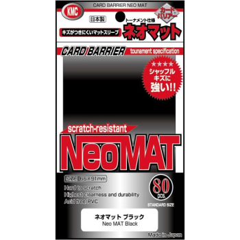 KMC Standard Sleeves - Neo Mat Black (80 Sleeves)_boxshot