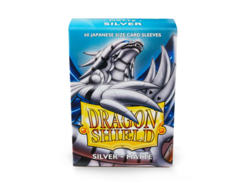 Dragon Shield Small Sleeves - Japanese Matte Silver (60 Sleeves)_boxshot