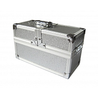 The Crypt - Lockable Double Metal Deck/Dice/Toploader Box - Silver