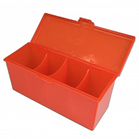 Blackfire 4-Compartment Storage Box - Red