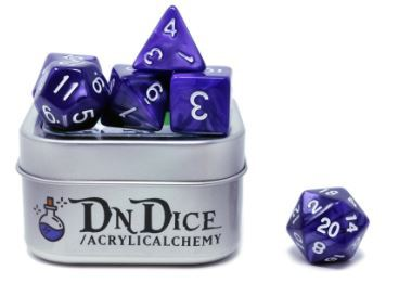 DnDice Acrylic Alchemy Pearl Marble Finish: Purple Punch_boxshot