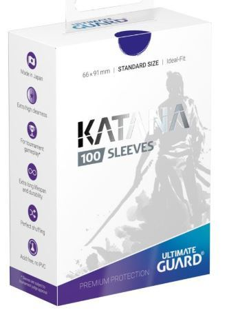Ultimate Guard Katana Sleeves Standard Size Blue (100)_boxshot