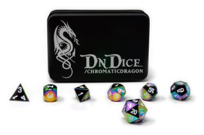 DnDice Solid Zink: Prismatic Chromatic Dragon_boxshot