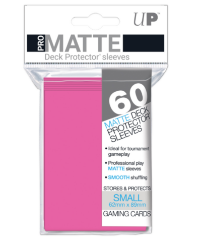 60ct Pro-Matte Bright Pink Small Deck Protectors_boxshot