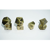 A Role Playing Dice Set: Metallic - Brushed Gold