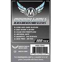 Mayday Games Card Sleeves - Euro Size (Black)