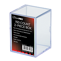 2-Piece 150 Count Clear Card Storage Box