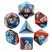 A Role Playing Dice Set: Blue Caramel