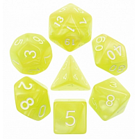 A Role Playing Dice Set: Bright Yellow Pearl