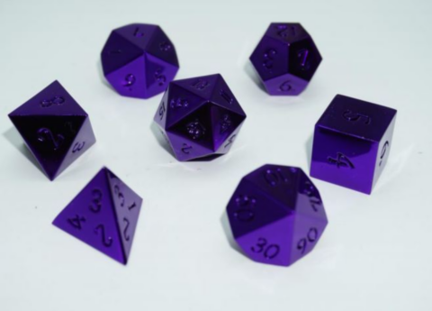 A Role Playing Dice Set: Metallic - Plain Purple_boxshot