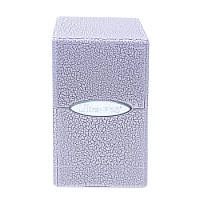 Satin Tower Deck Box: Ivory Crackle