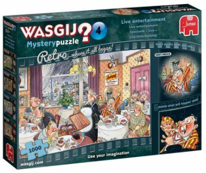 1000 Bitar - Wasgij Retro Mystery Puzzle 4: Live Entertainment!_boxshot