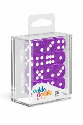 Oakie Doakie Dice D6 Dice 16 mm Speckled - Purple (12)_boxshot