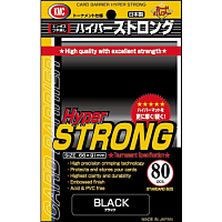 KMC Standard Sleeves - Hyper STRONG Black (80 Sleeves)